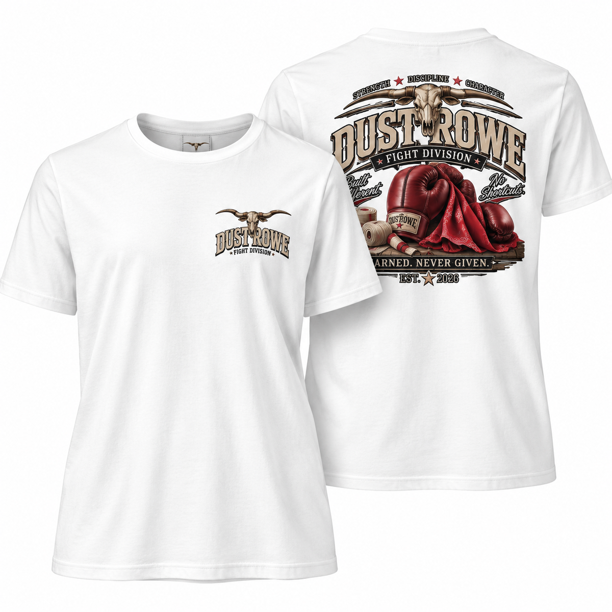 DUSTROWE Women’s Fight Division Heritage Tee